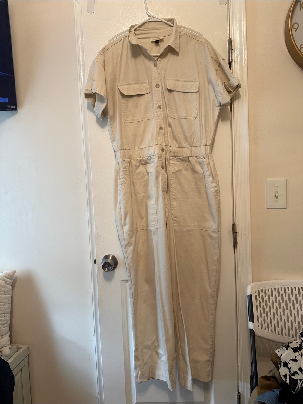 Women’s Universal Thread Cream Utility Jumpsuit